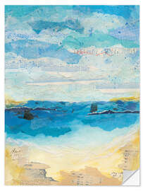 Selvklebende plakat Abstract coastal landscape III