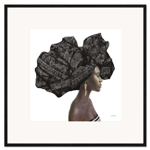 Ingelijste kunstdruk Pure Style II Black