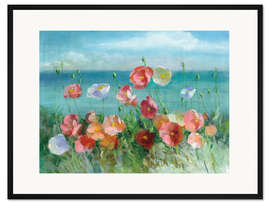 Gerahmter Kunstdruck Küstenmohnblumen