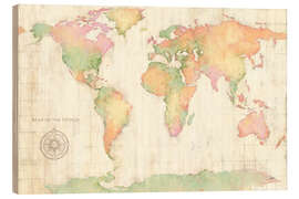 Tableau en bois Monde éclatant