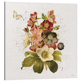 Aluminium print Vintage petals VI