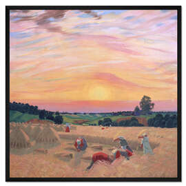 Gerahmter Kunstdruck Kornernte