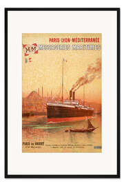 Gerahmter Kunstdruck Paris-Lyon-Méditerranée Messageries Maritimes
