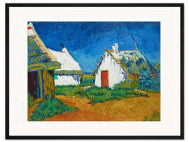 Gerahmter Kunstdruck Drei weiße Hütten in Saintes-Maries