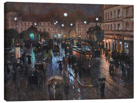 Canvas-taulu  The Stachus in Munich at night - Charles Vetter