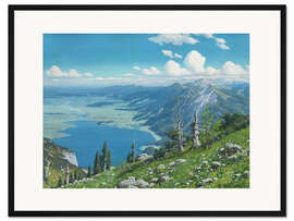 Gerahmter Kunstdruck Der Kochelsee vom Herzogstand