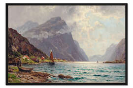 Gerahmter Kunstdruck Fjordlandschaft