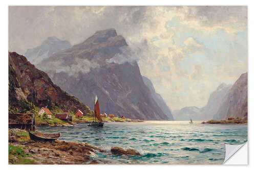 Wall sticker Fjord landscape