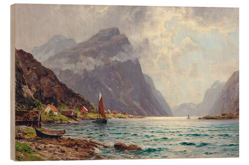 Print på træ Fjord landscape