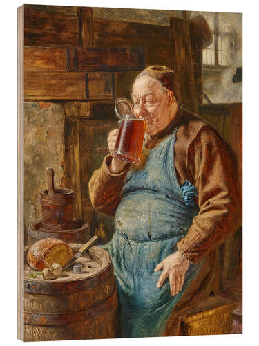 Wood print The master brewer