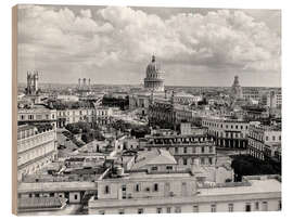 Holzbild Skyline von Havanna