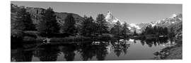 Foam board print Matterhorn reflected in the Grindjisee