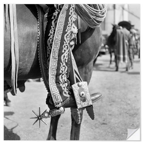 Muursticker Charro cowboy costume