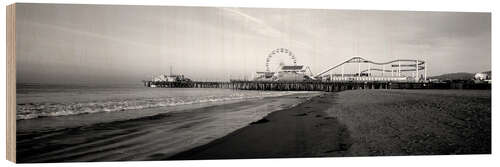 Tableau en bois Jetée de Santa Monica en Californie