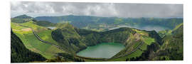 Foam board print Sete Cidades Caldara in the Azores