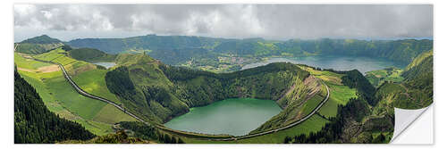 Selvklæbende plakat Sete Cidades Caldara in the Azores