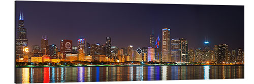 Aluminium print Chicago skyline