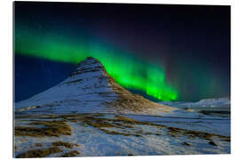 Gallery Print Aurora Borealis über dem Kirkjufell