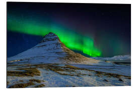 Magnettafel Aurora Borealis über dem Kirkjufell