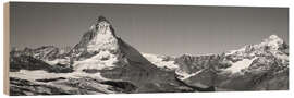 Hout print  Matterhorn Switzerland