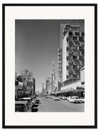 Gerahmter Kunstdruck Freemont Street Downtown Las Vegas, 60er