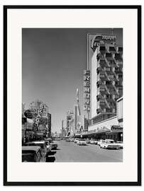 Ingelijste kunstdruk Freemont Street Downtown Las Vegas, 60s