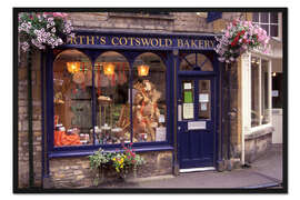 Gerahmter Kunstdruck Bäckerei in Cotswold