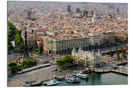 Gallery print La Rambla with Columbus statue in Barcelona