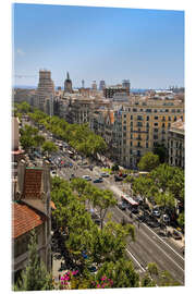 Acrylic print Aerial view of Passeig de Gràcia, Barcelona