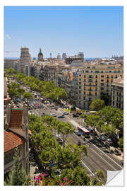 Wall sticker Aerial view of Passeig de Gràcia, Barcelona