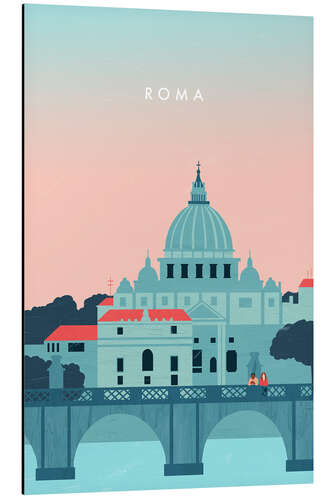 Stampa su alluminio Illustrazione di Roma