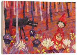 Wood print Little Red Riding Hood