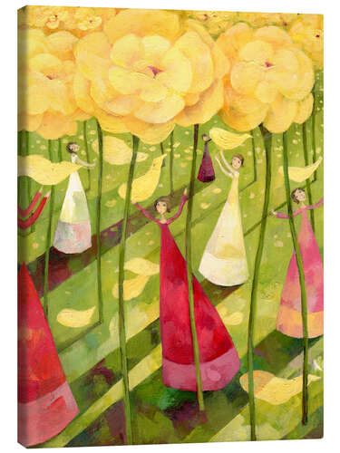 Canvas print Under yellow flowers