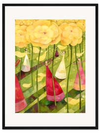 Gerahmter Kunstdruck Unter gelben Blumen