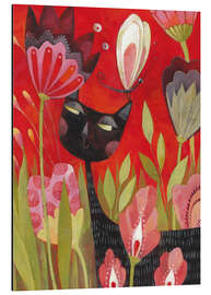 Magnettafel Gartenstreifzug der Katze