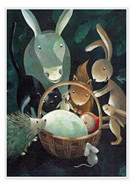 Poster  Forest crib - Aurelie Blanz