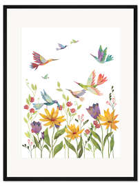 Gerahmter Kunstdruck Vogelpoesie