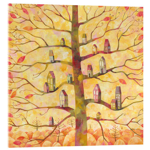 Acrylglasbild Baumhäuschen