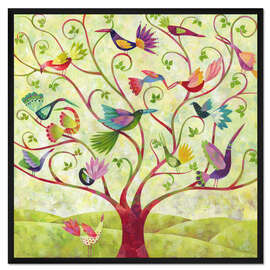 Gerahmter Kunstdruck Vogelbaum - Aurelie Blanz