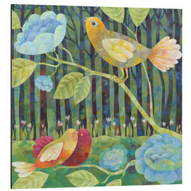 Magnettafel Gesang unter blauen Blumen