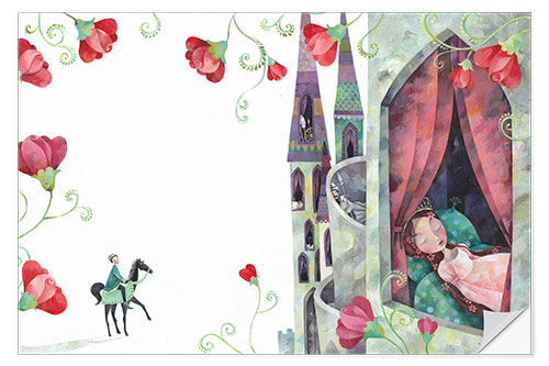 Selvklebende plakat Sleeping Beauty