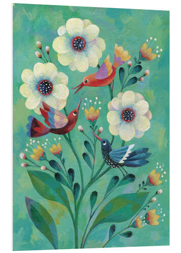 Foam board print Hummingbird garden