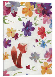 Magnettafel Fuchs im Blütenmeer