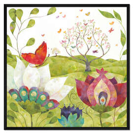 Gerahmter Kunstdruck Schmetterlingswiese