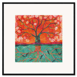 Framed art print Mirrored tree