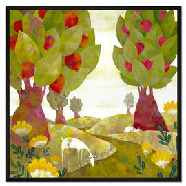 Gerahmter Kunstdruck Baumwelten