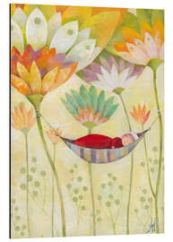 Magnettafel Hängematte unter Blumen