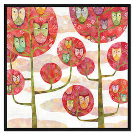 Gerahmter Kunstdruck Eulenwald