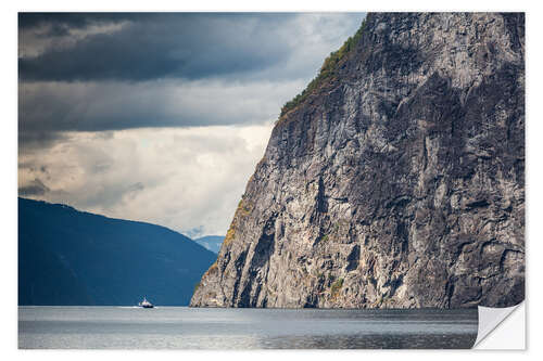 Selvklebende plakat Aurlandsfjorden