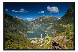 Gerahmter Kunstdruck Geirangerfjord, Norwegen